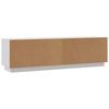 TV Stand White 140 x 35 x 40 cm Solid Pine Wood