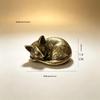 Brass Kitty Ornament - Office Desktop Ornament With Bored Retro Tea Pet Brass Decorative Pendant Multi-Style Statue