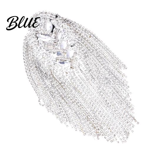 Fringe Shoulder Brooch 1/2Pcs Rhinestone Tassel Epaulet Men Women Uniforms