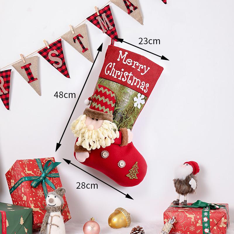 Christmas Decoration Christmas Socks Ornaments Pendant Small Boots Children New Year Candy Bag Gift Fireplace Tree Jewelry