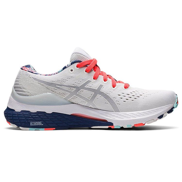ASICS Women's Gel-Kayano 28 White Thunder Blue Running Shoes 1012B156-960