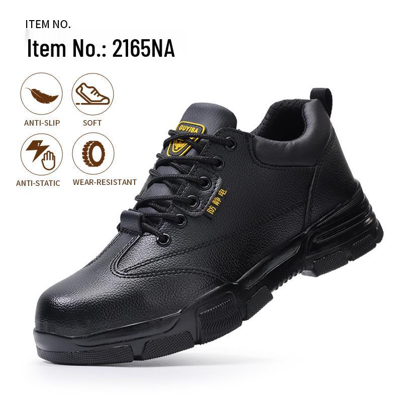 Anti-Static Fleece-Lined Winter Safety Shoes for Gas Stations and Electronics, Dust-Free and Wear-Resistant Protective Footwear