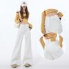 High-waisted Slim White Wide-leg Big Flared Jeans for Women In Spring New Hot Girls Loose Draped Floor Pants