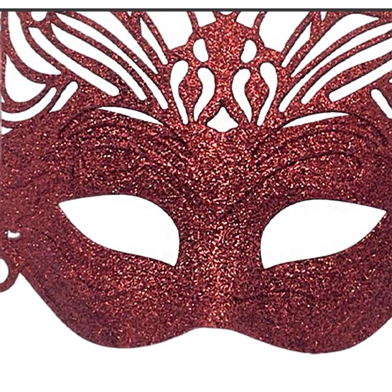 Breathable Half Face Role Play Mask Integrated Crowns And Sparkling Powder Effect For Themed Parties Cosplay Event