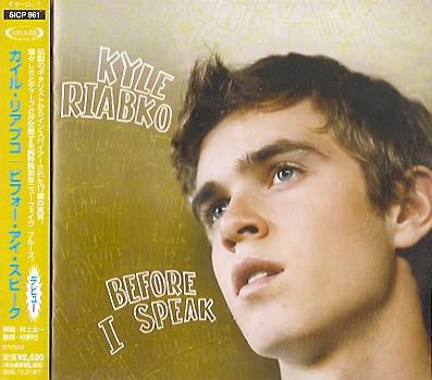 

CD KYLE RIABKO - Before I Speak SICP861PROMO Aware Records 2005 Japan ObiRock Used