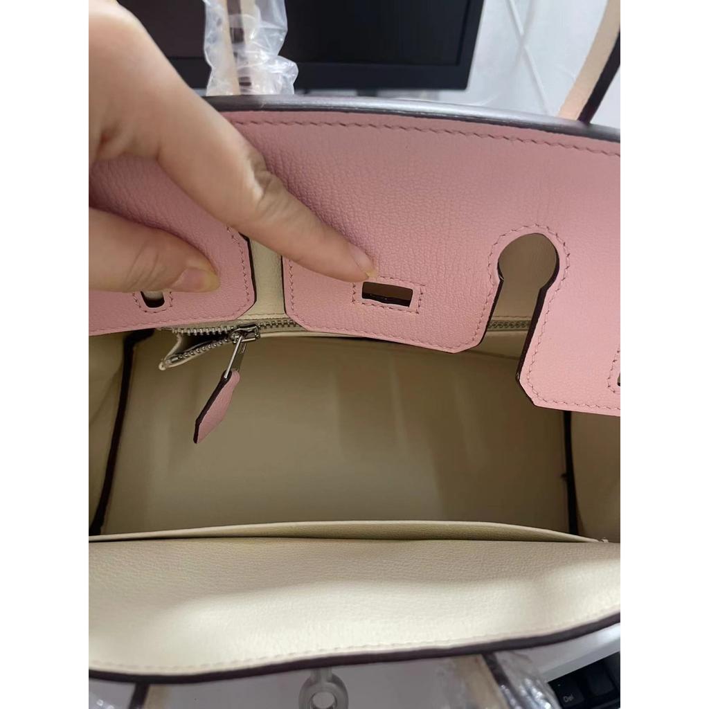 Factory Direct Sales French Sheep Pattern Bag Portable First Layer Leather Women's Bag 25cm Large Capacity Contrasting Color Cross-border Special