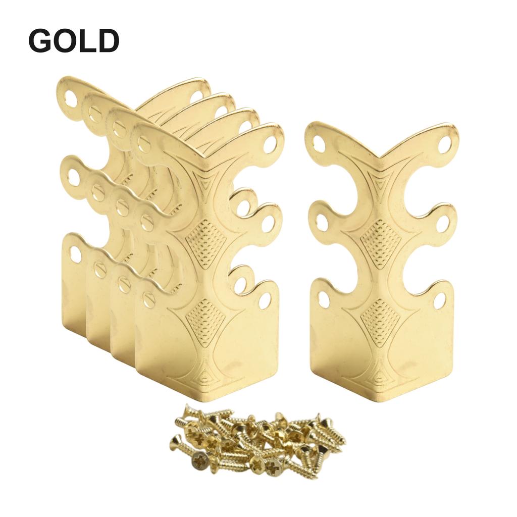 6pcs Board Corner Protectors Vintage Metal Corner Protectors Corner Brackets For Stylish Baseboard Skirting Boards Home Hardware