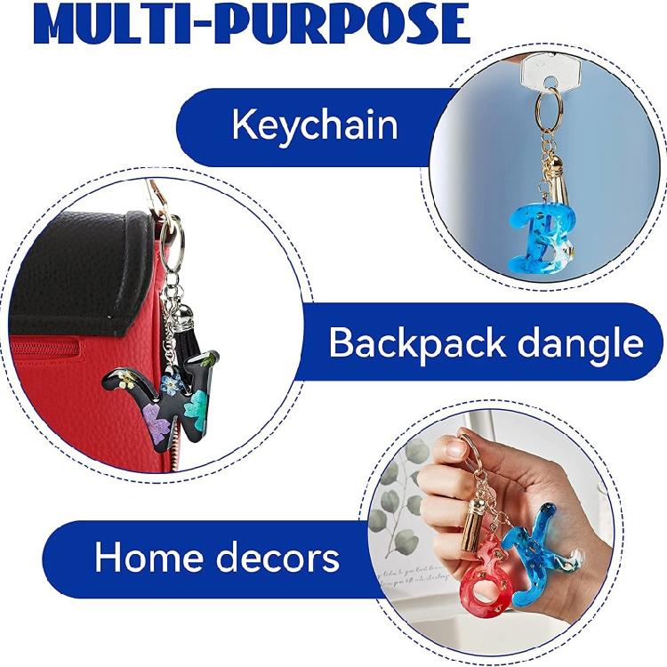 Alphabet Letter Keychain Molds Keychain Jewelry Making Tool Hand Drill,Jump Ring