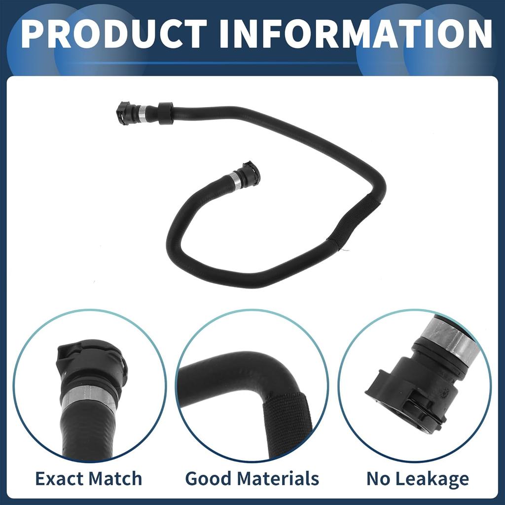 Radiator Hose Engine Coolant Water Hose No.17127580963 for BMW 640i 2012-2017 for BMW 740i 2011-2014 Rubber Black Good Sealing