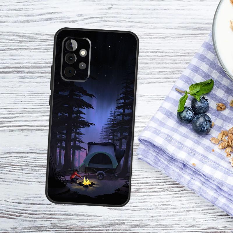 Nature Camping Art Case For Samsung Galaxy A54 A34 A14 A56 A36 A16 A06 A13 A53 A12 A22 A32 A52 A35 A17 A15 A55