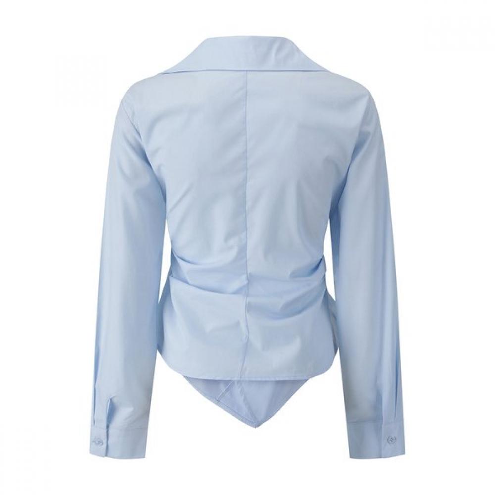 GGPX New York Two Button Wrap Collar Blouse Gq1sh011f