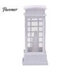 Bedroom Bedside Lamp Telephone Booth Christmas Lantern, Vintage LED Flameless Candle Night Light Retro Phone for Desk, Festive Tabletop Decor, Holiday