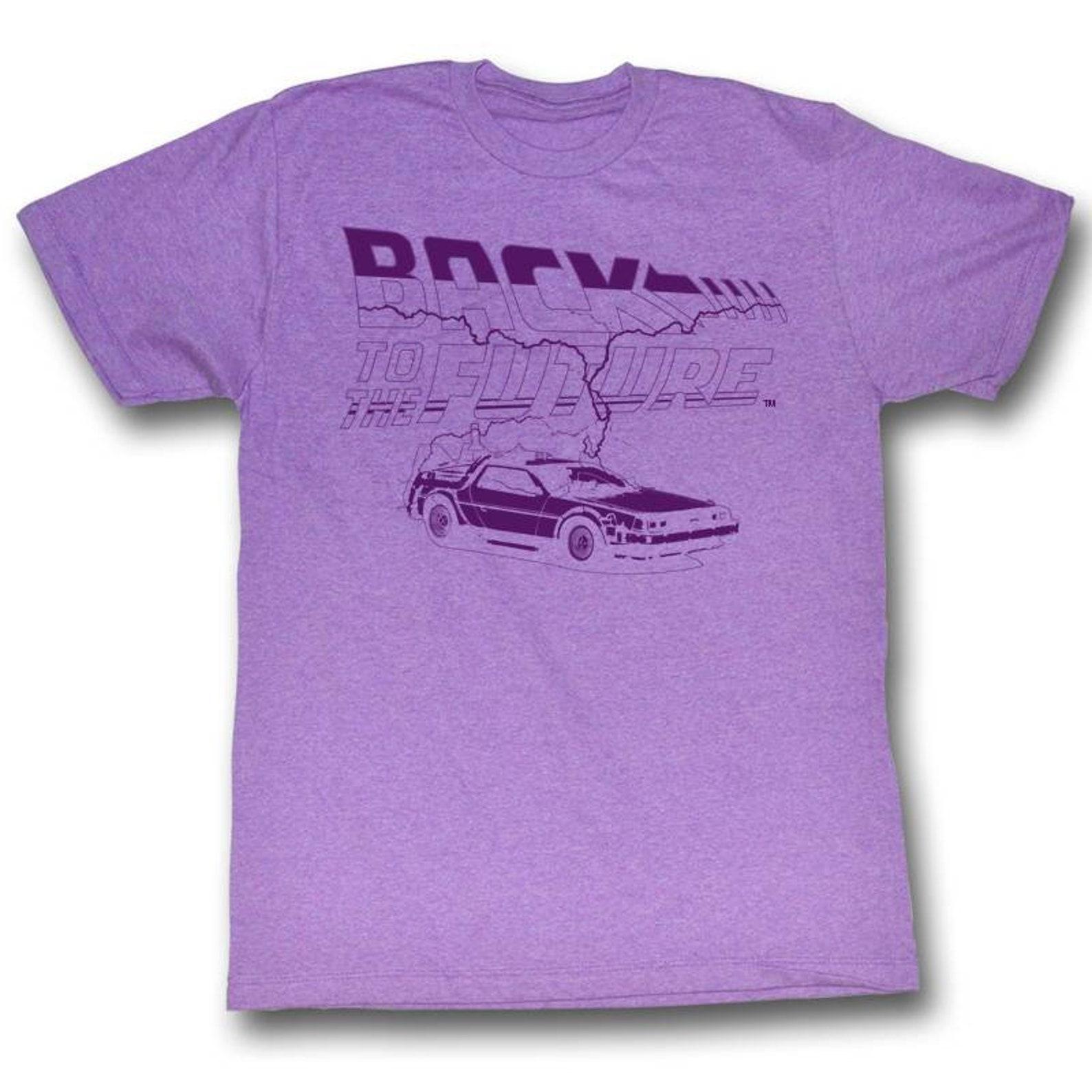 Back to the Future Purple Heather Adult T-Shirt XL