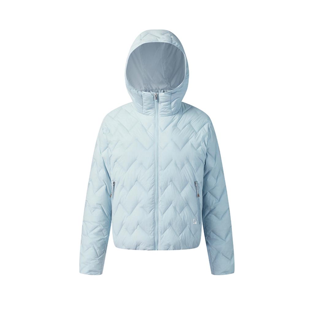 FILA Fitness Series Simple Fashion Casual Sports Warm Comfortable Versatile Short Thin Down Jacket Women outerwear Sky-Blue A11W541912FLB