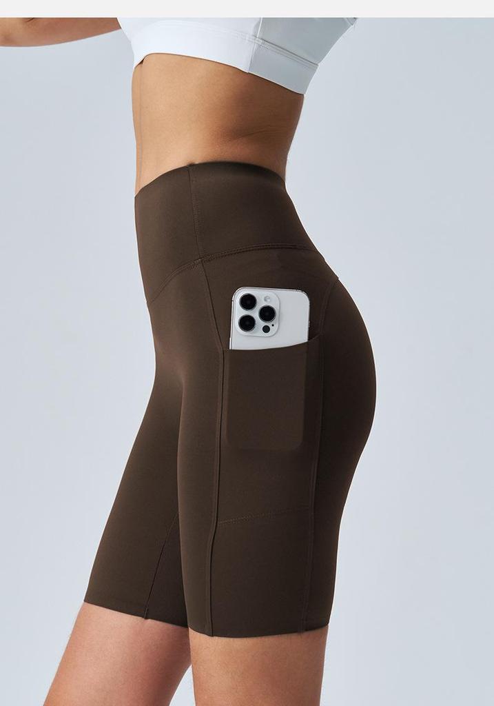 Damskie spodenki rowerowe Peach Lift z kieszenią boczną i kontrolą brzucha