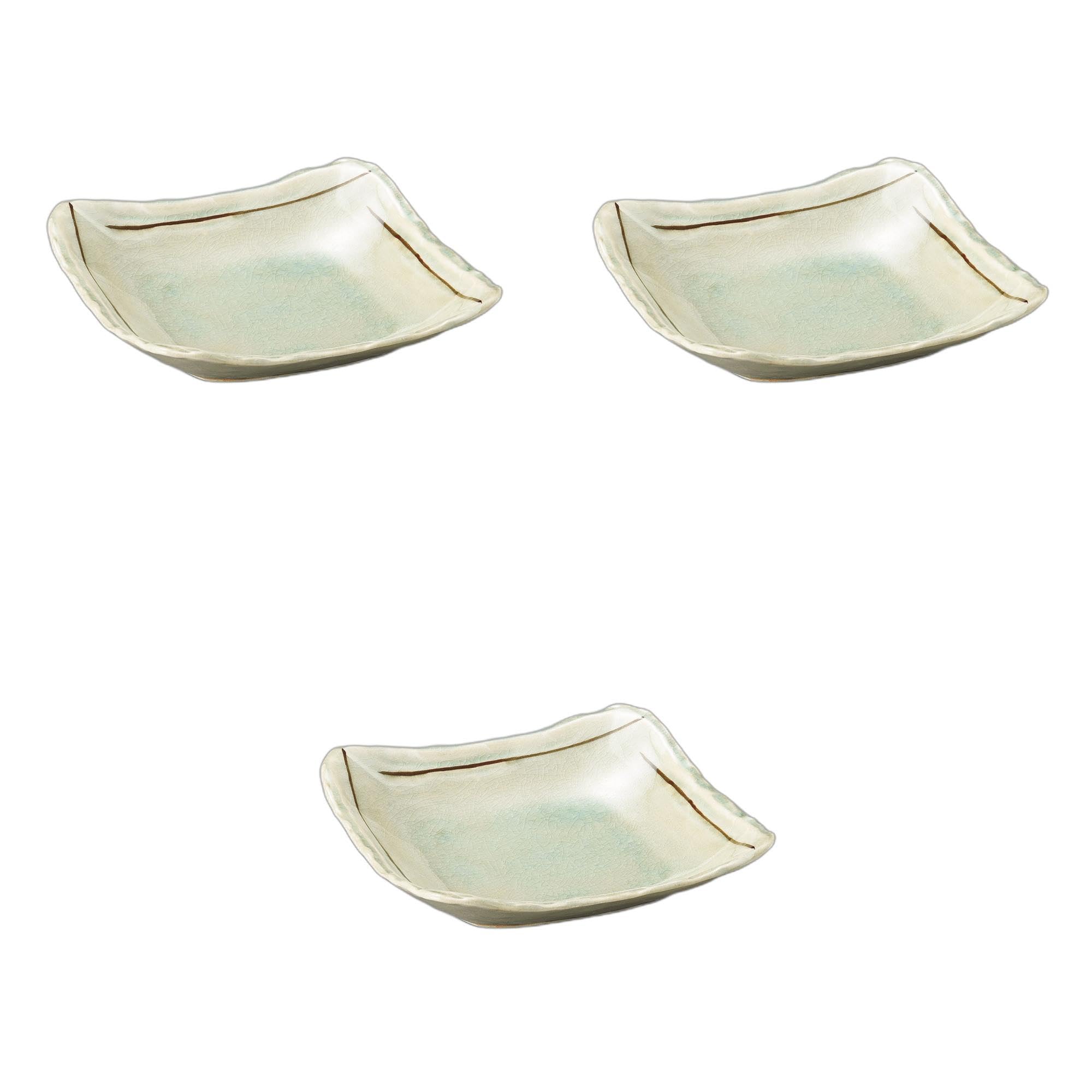 

Set of 3 Ikoi Square Bowls x x Square Setomonohonpo 7.0 [20.3 20.5 4.2 cm] Plates, Ceramic,