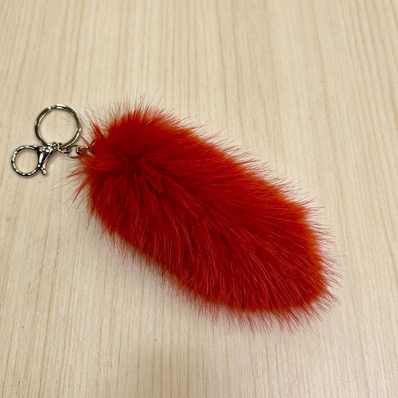 Plush Fox Tail Keychain Bag Ornament