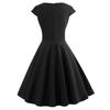 Kurzärmliges Swing-Kleid im Retro-Hepburn-Stil mit hoher Taille