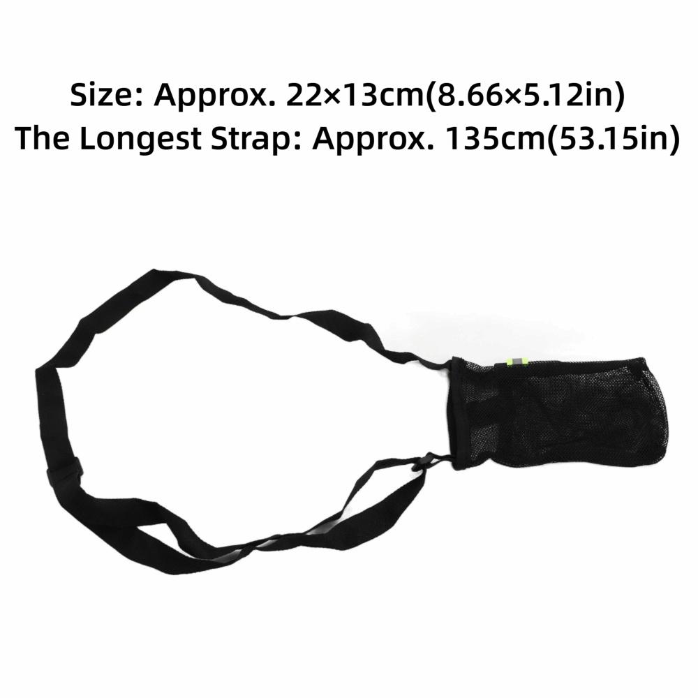 Mesh Water Bottle Bag Adjustable Shoulder Strap With Pocket Water Bottle Carrier Lightweight Water Bottle Sling Outdoor Fitness