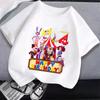 Der Erstaunliche Digitale Zirkus Thema Geburtstag Kurzarm Jungen Mädchen T-Shirt Kinder Party Kleidung Kawaii Rundhals Oberteile Babykleidung