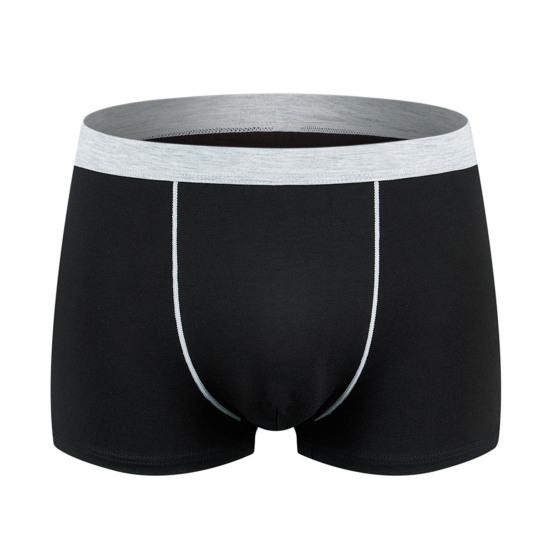 Men Boxer Underwear Mid-rise Breathable Smooth Wiring Perfect Fit Shorts Panties Patchwork Color Tight Cut Underwear