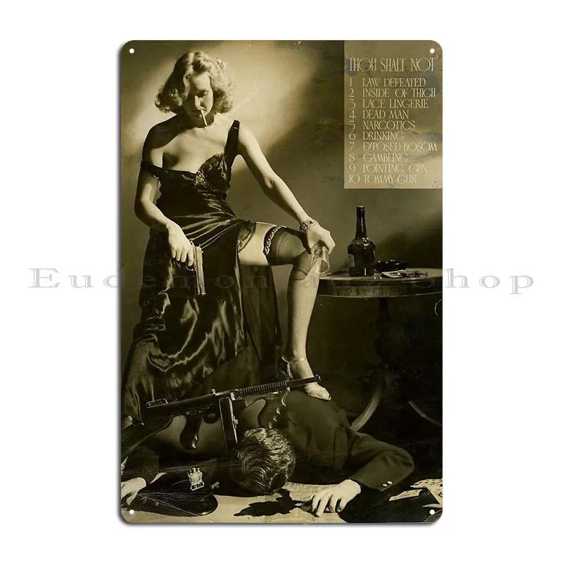 

Thou Shalt Not Movie Metal Sign Party Painting Custom Designer Wall Cave Tin Sign Poster 20x30cm（7.8x11.8inch）