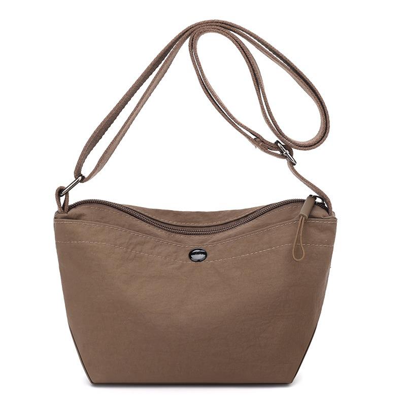 Simple shopping messenger bag, light anti-splashing nylon bag, casual going out women's trendy bag, trendy women's shoulder bag