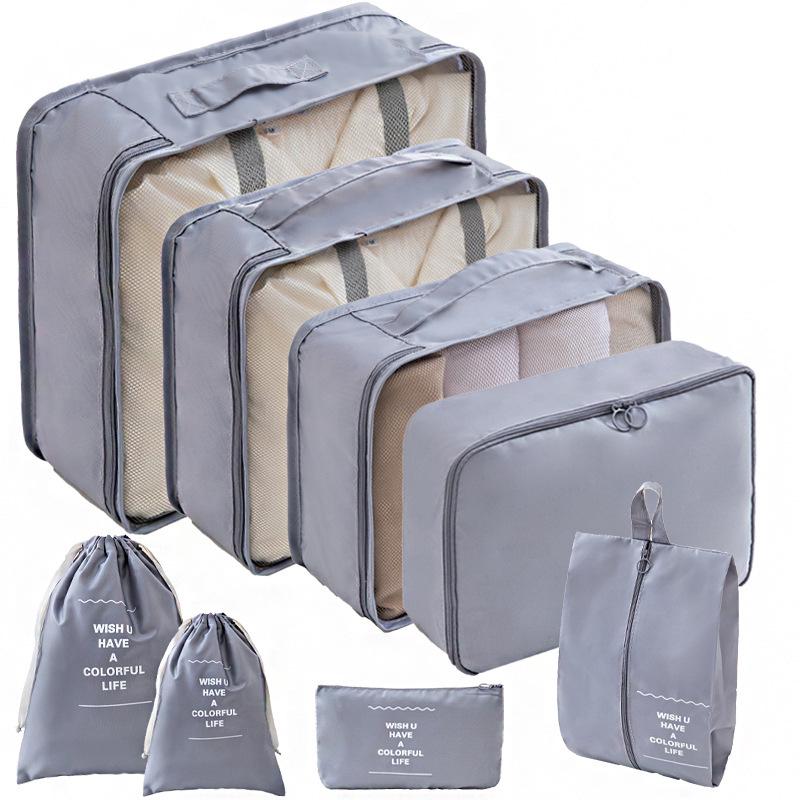 Cross-Border Travel Storage Bag Set: 8-Piece and 9-Piece Clothing Organizer