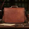 Leather Laptop Messenger Briefcase Men, Monogram Cross Body Computer Sling Satchel Bag, Groomsmen Gifts