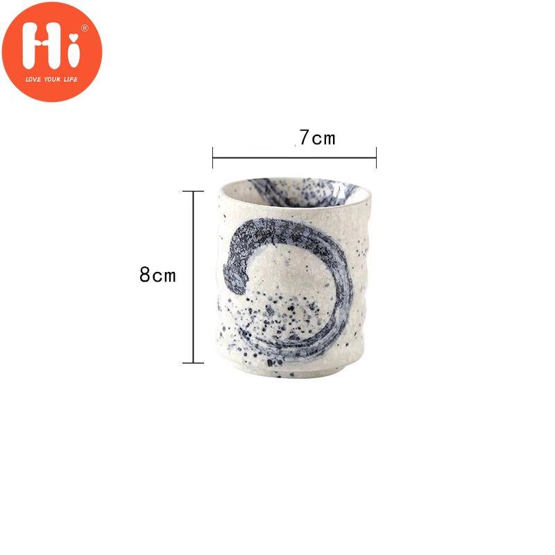 Japanese Ceramic Retro Hand-painted Teacup Household Stoneware Water Mug Office Restaurant Drinkware