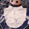 White Chiffon False Collar Shirts Woman Front Ruffle Fake Collar Detachable Collars For Women Sweater Nep Kraagje Half Shirt