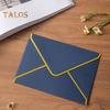 10Pcs Hot Stamping Envelope Borda Dourada Blanks V-Flap Design Envelope Cartões de felicitações Convites Notas Envelopes