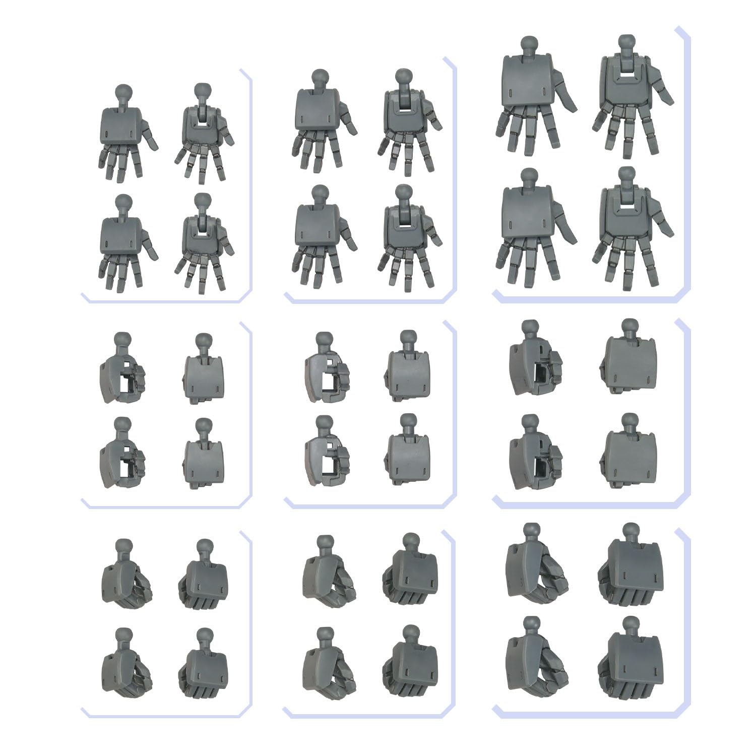 Option Parts Set Gunpla 03 (Build Hands Square) Color-Coded Plastic Model Kit