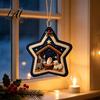 Festive Wall Fireplace Decoration Felt Christmas Pendant Decorative Hanging Ornament for Holiday Indoor Outdoor Xmas Tree Decor Home Decor,