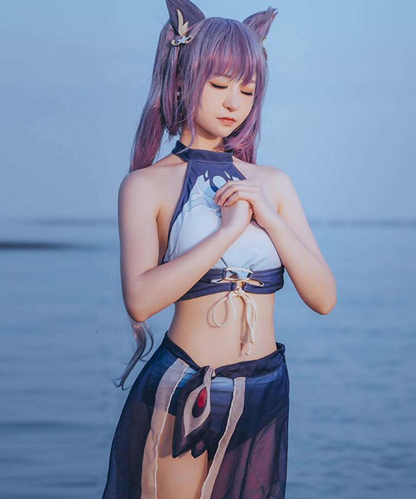 [Milky Time] Genshin Impact Cosplay Swimsuit Costume Genshin Liyue Qixing Summer (Kokusei)