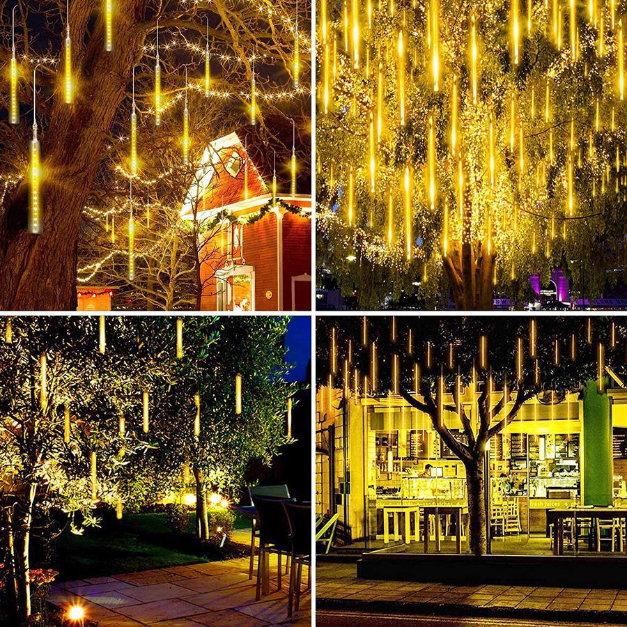 LED Lights Meteor Shower Rain Tree Outdoor String Light Garden Party