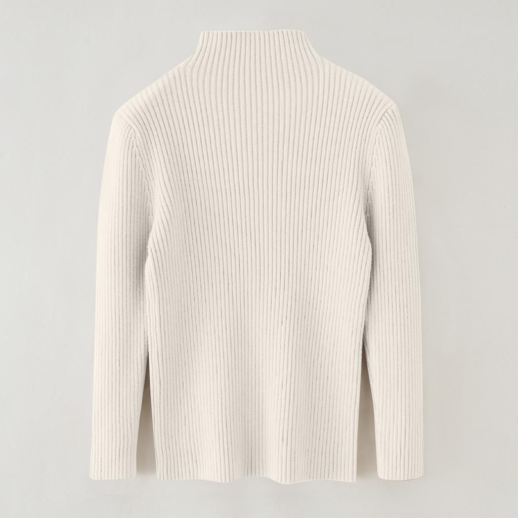 Children's Fashionable And Casual Half-high Collar Bottoming Knitted Long-sleeved Bottoming Shirt Top