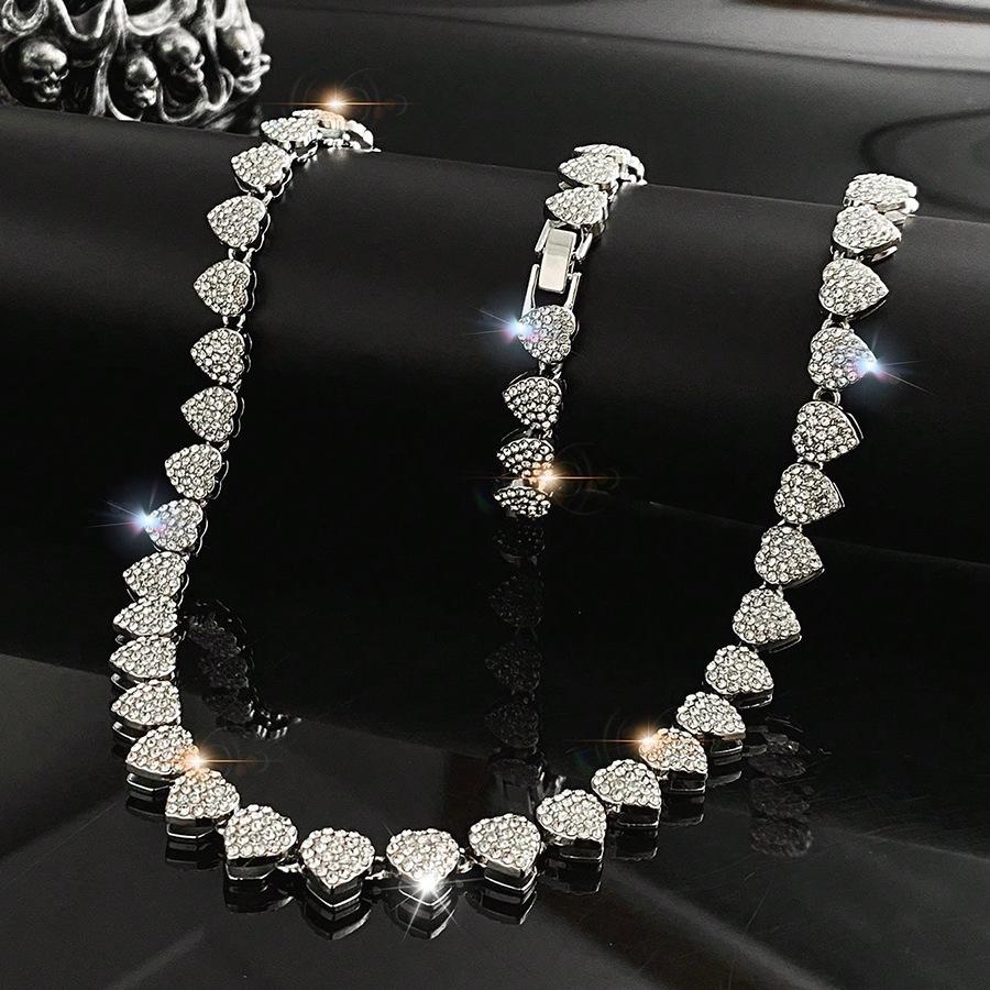 Łańcuszek kubański, naszyjnik w kształcie serca, biżuteria damska, bransoletka, modna i stylowa, wykwintna