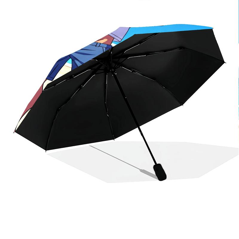 Vzor Pokémon, automatický skládací deštník, přenosný a skládací design, 8 žeber, vánoční nebo narozeninový dárek.