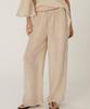 Masimodutti Fluid Embossed Texture All-Over Linen Blend Pants
