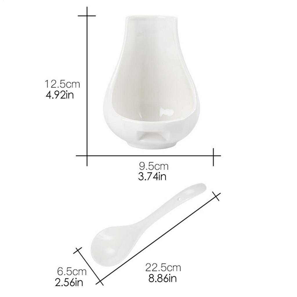 Standing Spoon Rest Standing Spoon Rest For Stove Top Dishwasher Safe Ceramic Kitchen Cooking Spatula Organizer For Counter