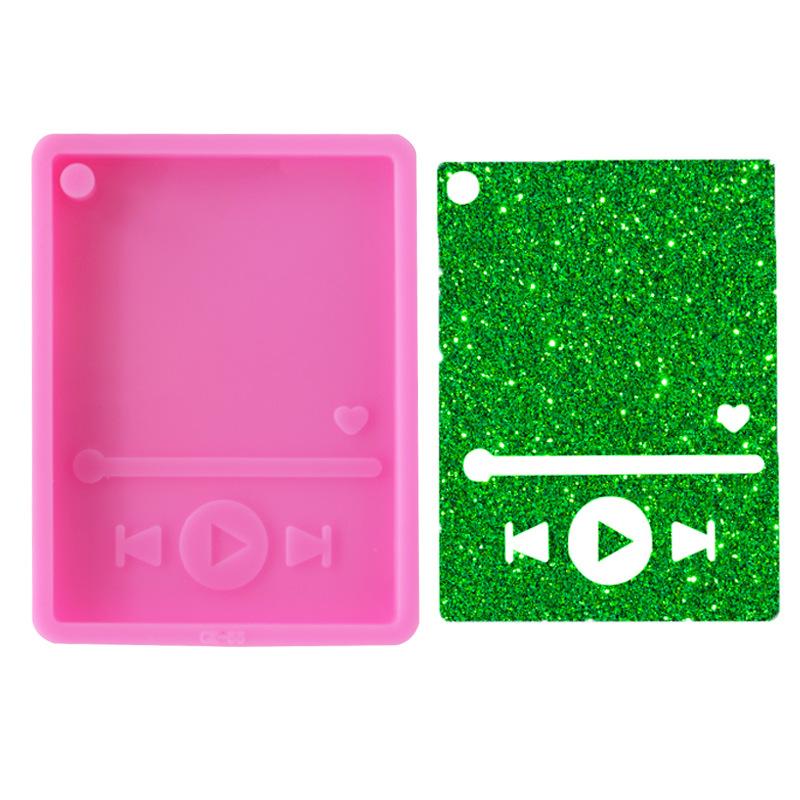 Super Glossy Resin Player Mold Epoxy Craft Keychain Silicone Moulds Polymer Clay Diy Jewelry Making Cake Decorating Tools Pink