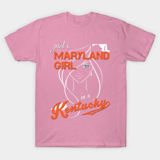 Damen-T-Shirt Maryland Kentucky Harajuku Print Kawaii T-Shirt Sommer Kurzarm Damen T-Shirt Top Tee