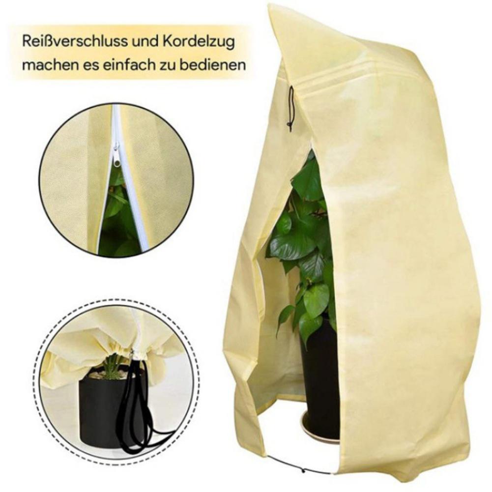 Winter Protection Heavy Duty Plant Cover Bag Non Woven Fleece Windproof Frost Resistant Outdoor Garden Cover with Drawstring