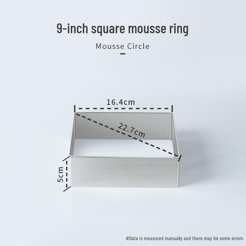 Round Square Heart-Shaped Mousse & Tower Ring, 4-10 Inch, Stainless Steel Baking Mold.