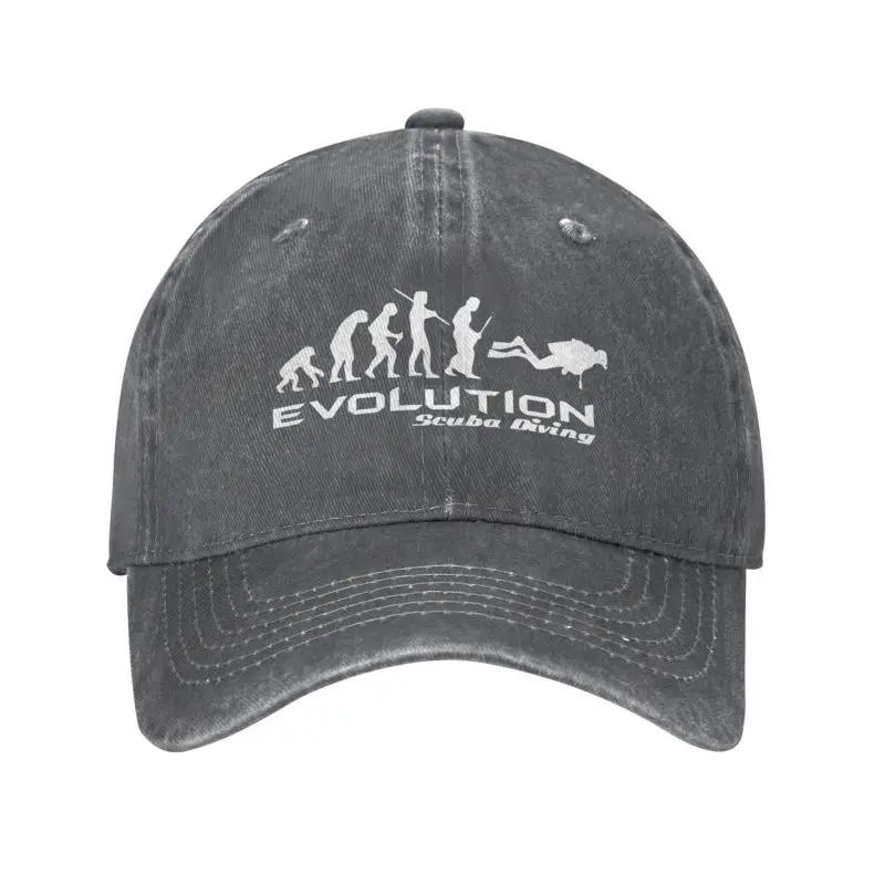 Evolution Of Scuba Diving Baseball Cap Women Men Breathable Funny Underwater Dive Diver Gift Dad Hat Sun Protection