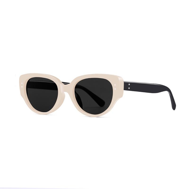 Polarized Retro Cat-eye Sunglasses for Men and Women, Suitable for Round Faces, European and American Style, Sun Protection, Mountaineering Goggles