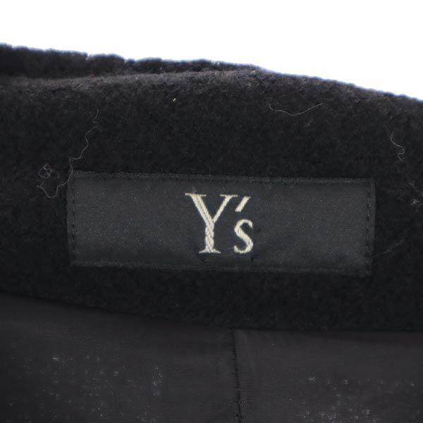 Y's No Color Jacket Black Series Ribbed Knit Sleeves Women Used