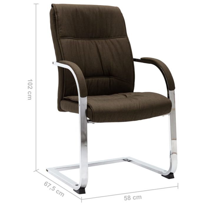 VidaXL Chaise de Bureau Cantilever Fauteuil de Bureau avec Accoudoirs Chaise pour Office Siège de Bureau Maison Intérieur 289338