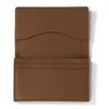 Corale Business Card Genuine Italian Slim Design Women's Holder, Leather, Simple, (Brown)